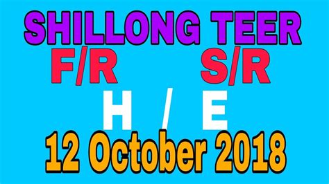 shillong teer result 2018